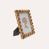 Porta Foto Cornice Piccola con Motivo Sfere Dorate (21x16cm)