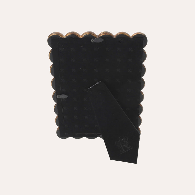 Porta Foto Cornice Piccola con Motivo Sfere Dorate (21x16cm)