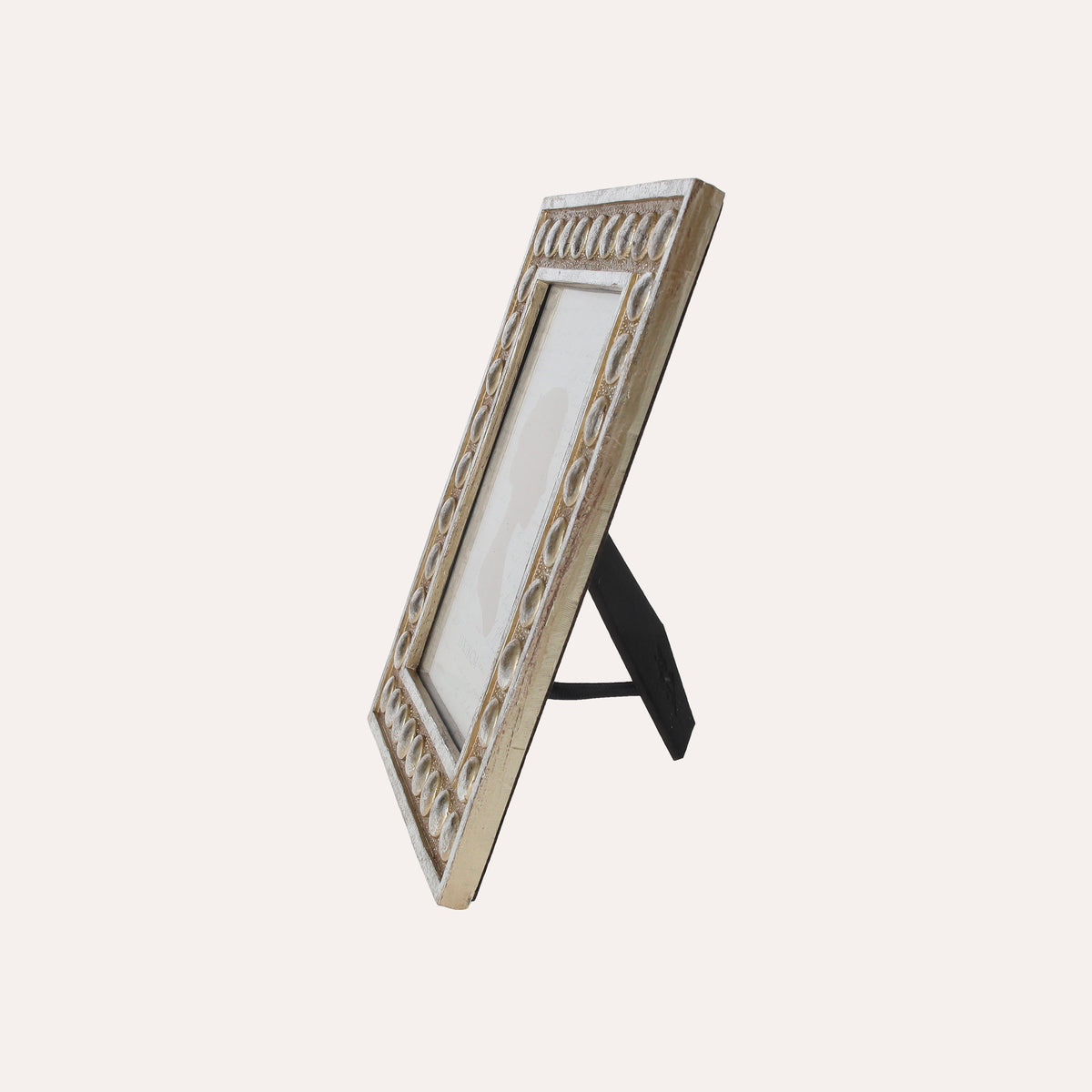 Porta Foto Grande Cornice Decorativa con Borchie in Argento (24x19cm)