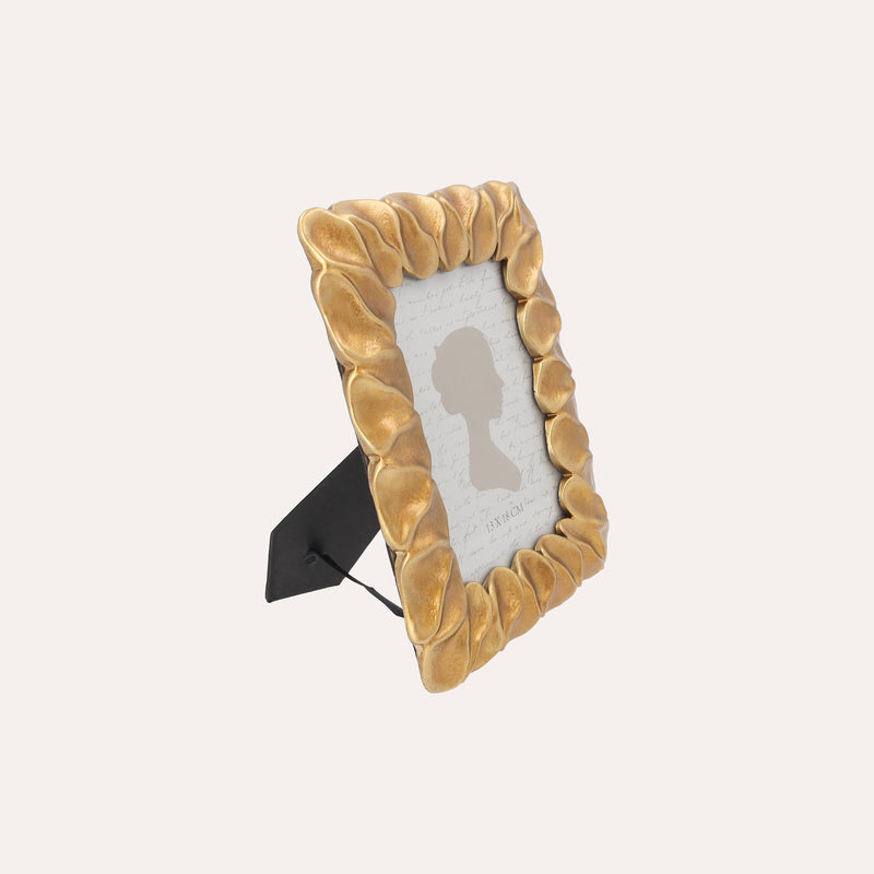 Porta Foto Cornice Piccola con Motivo Petali Dorati (21x16cm)