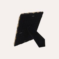 Porta Foto Grande Cornice Decorativa con Motivo Petali Dorati (24x19cm)