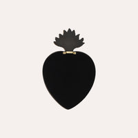 Specchio Decorativo Medio con Motivo Fiamma Dorato (26x16,5 cm)