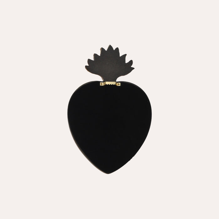 Specchio Decorativo Medio con Motivo Fiamma Dorato (26x16,5 cm)