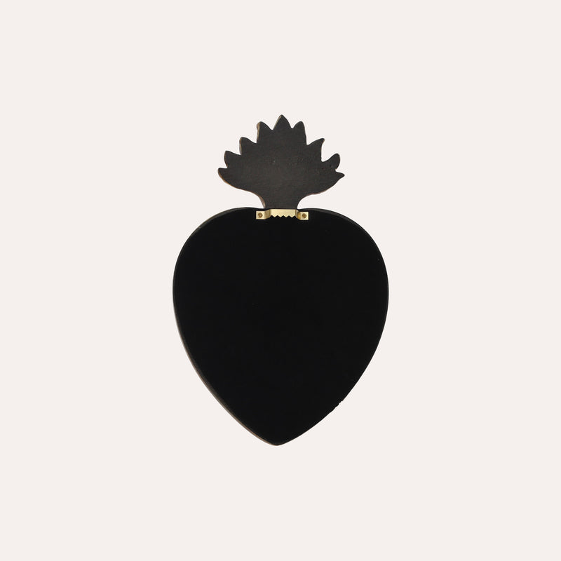 Specchio Decorativo Medio con Motivo Fiamma Dorato (26x16,5 cm)