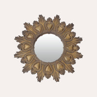 Specchio Rotondo Decorativo in Oro Anticato – Specchio Tondo Diametro 26 cm