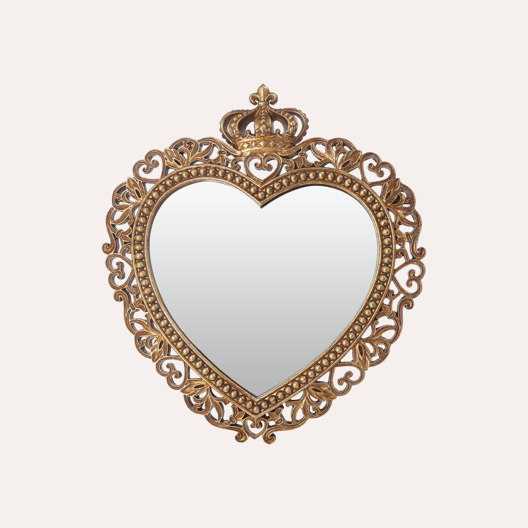 Porta Foto Cornice Decorativa a cuore colore Oro (30x27cm)