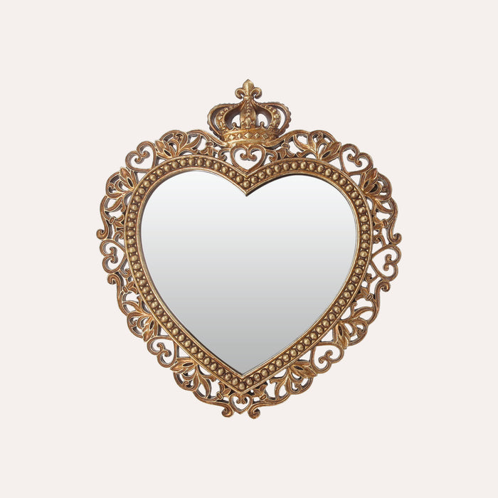 Porta Foto Cornice Decorativa a cuore colore Oro (30x27cm)