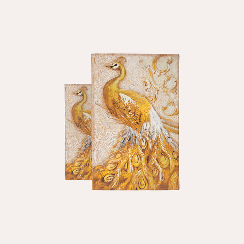 Pair of Decorative Boxes with Peacocks