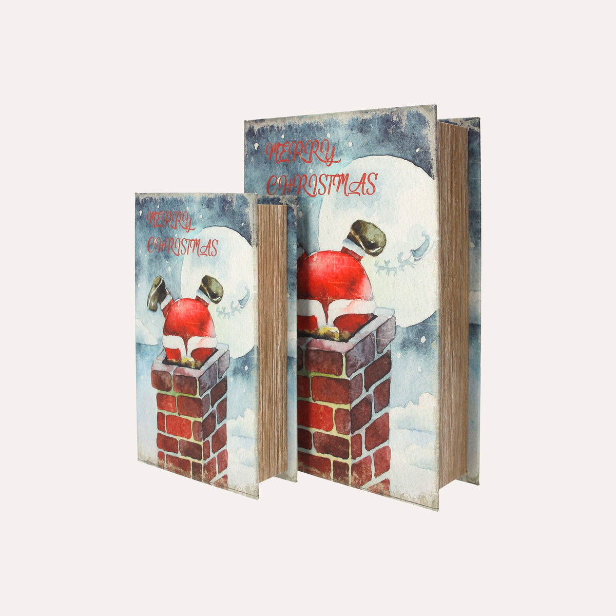 Set Scatole Libro Merry Christmas