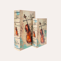 Coppia di Scatole Libro "Violino"