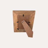 Cornice Portafoto Intagliata a Mano con Motivi a Rombi