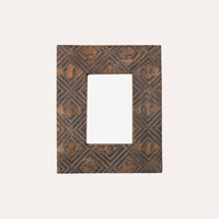 Cornice Decorativa Portafoto Intagliata in Legno con Trafori