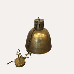Lampadario a Sospensione Dorato in Metallo H. 150 × Ø 40 cm