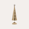 Decorative Christmas Tree in Gold Tin H. 30cm