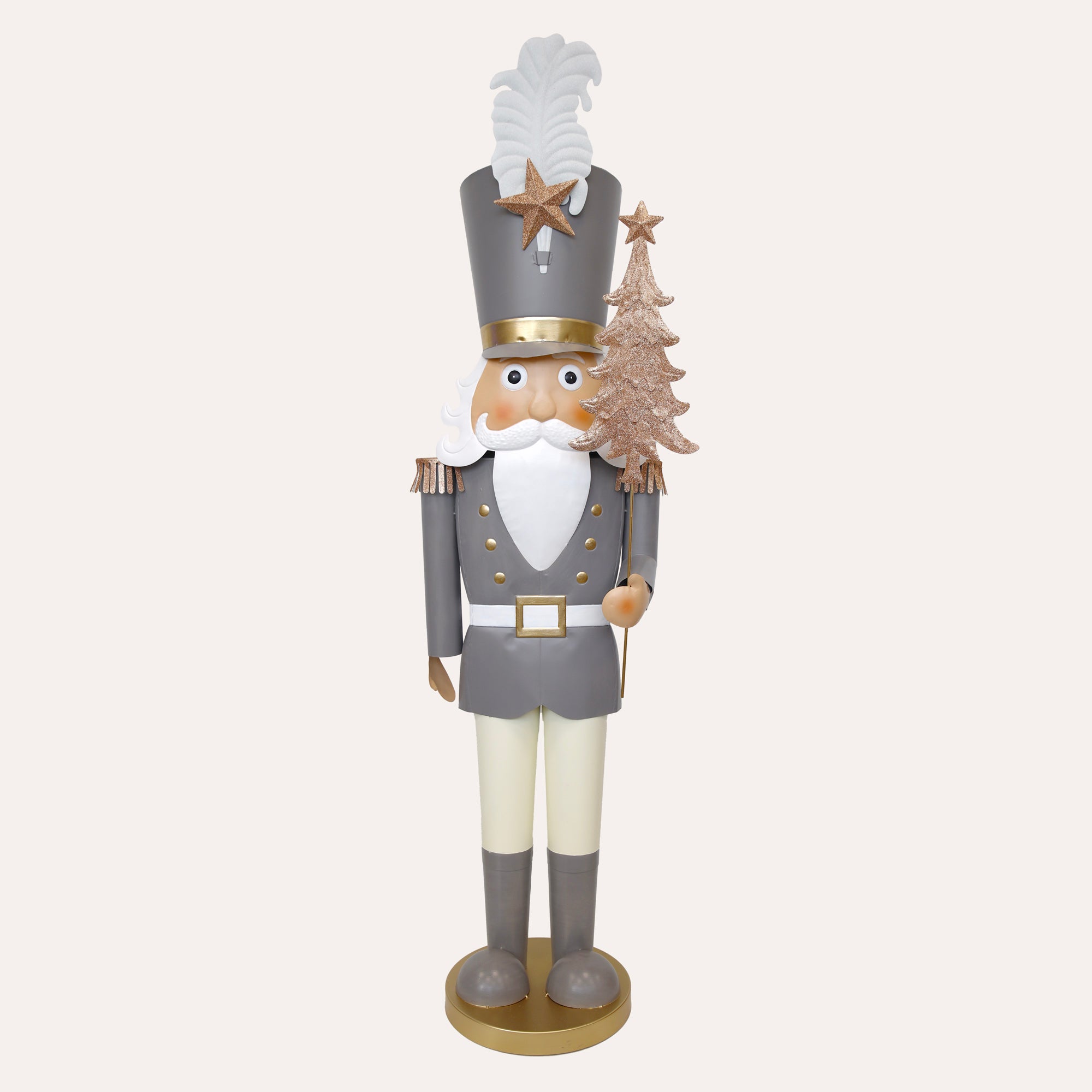 Christmas Tin Soldier with Golden Tree – 150 cm