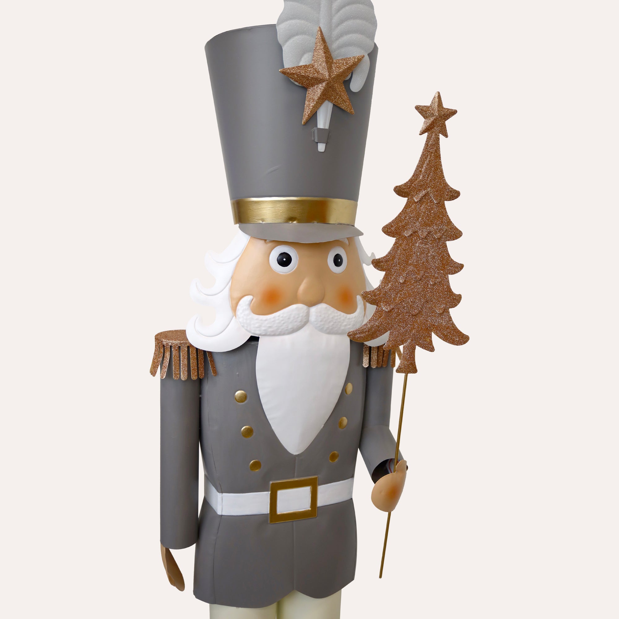Christmas Tin Soldier with Golden Tree – 150 cm
