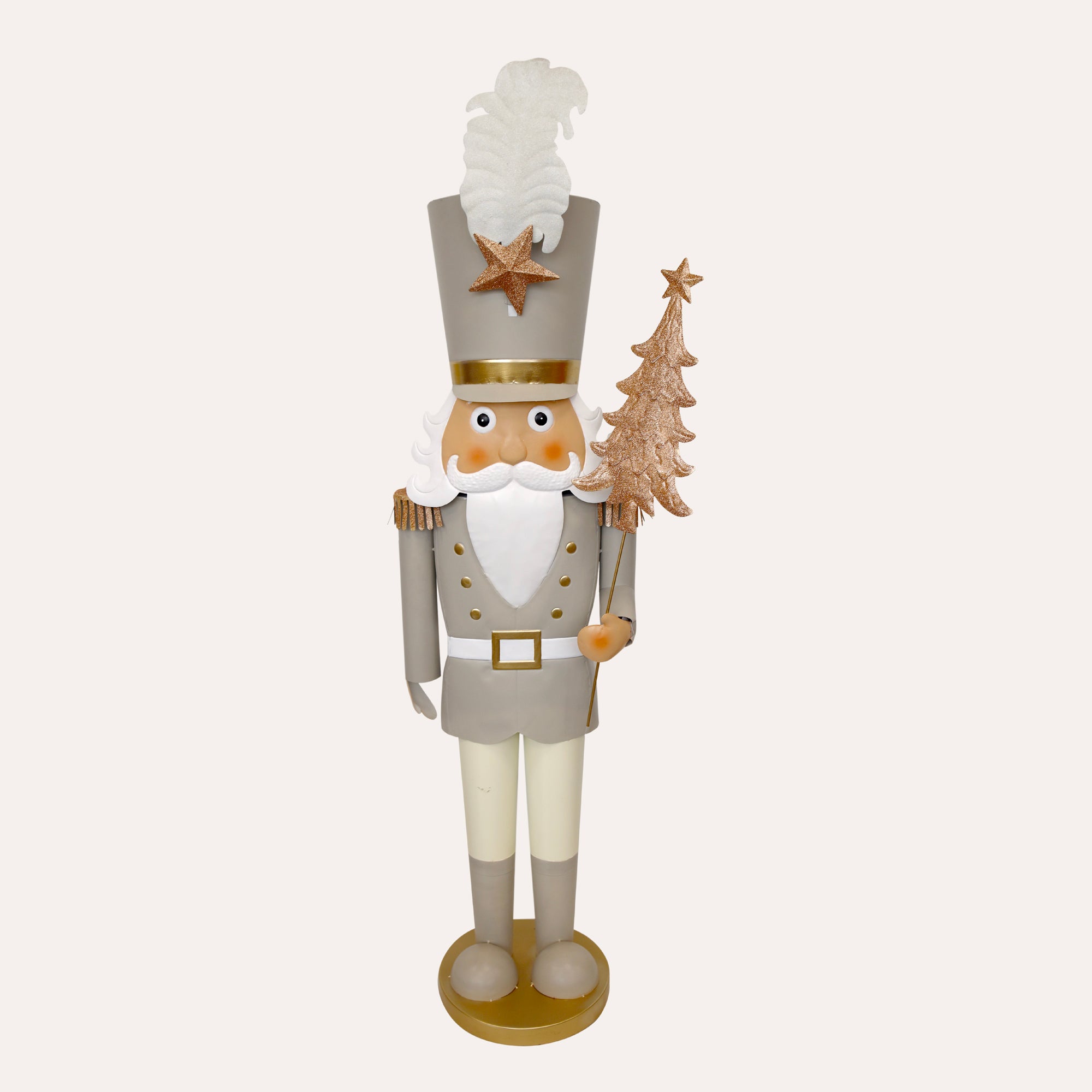 Christmas Tin Soldier with Golden Tree – 150 cm