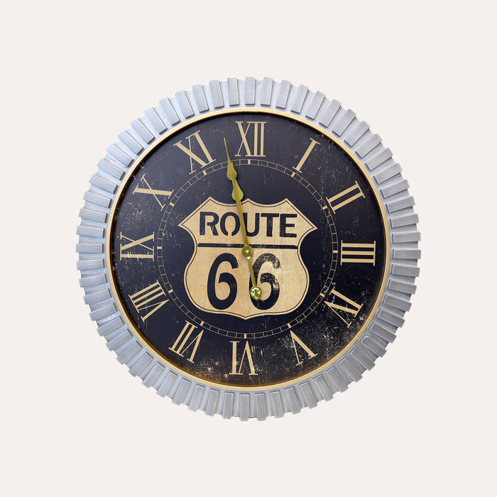 Orologio Rotondo da Parete in Metallo con Numeri Romani per Cucina e Soggiorno