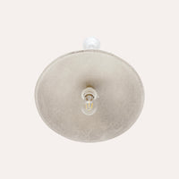 Lampadario a Sospensione in Legno Vintage Tortora e Bianco - 37 cm