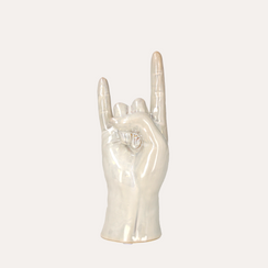 Mano decorativa “Corna” in ceramica H.22×10×7 cm