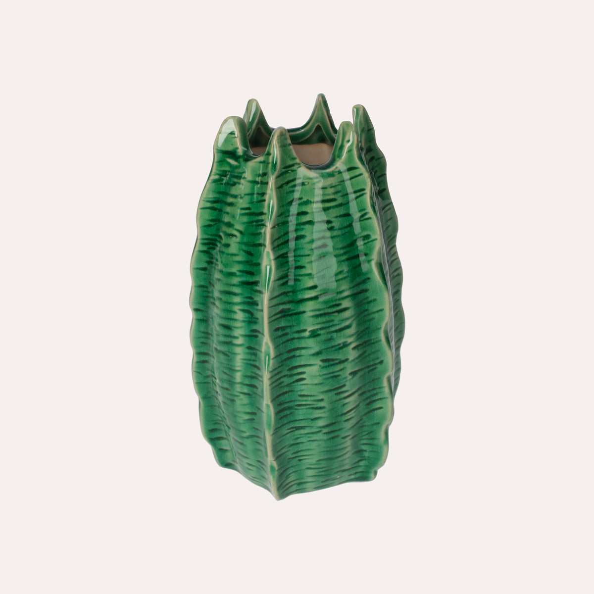 Decorative Ceramic Cactus-Shaped Vase