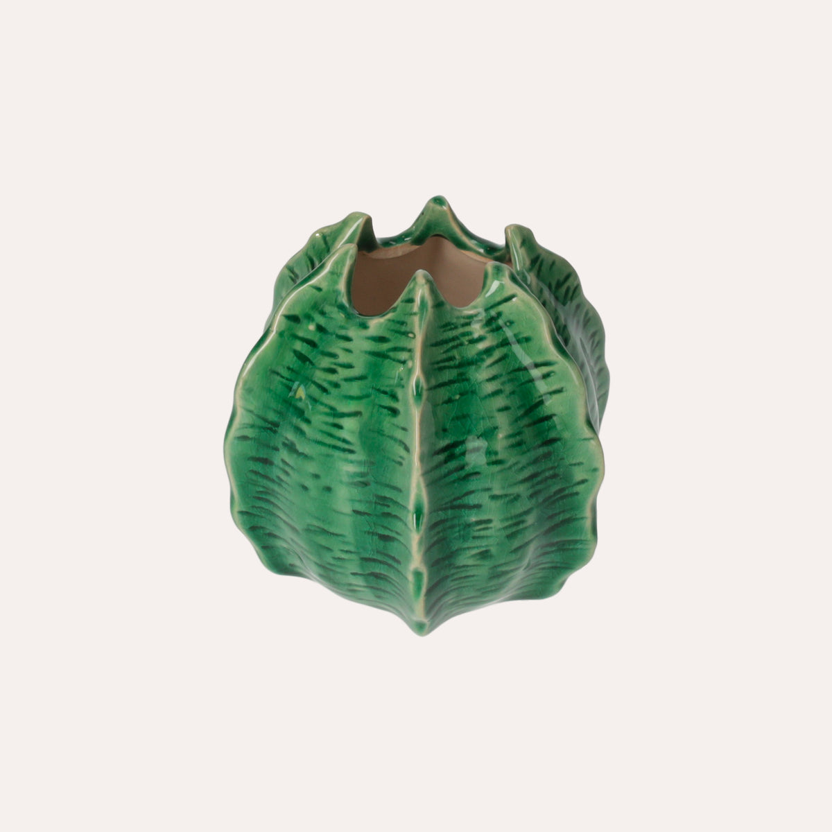 Vasetto Decorativo a Forma di Cactus in Ceramica