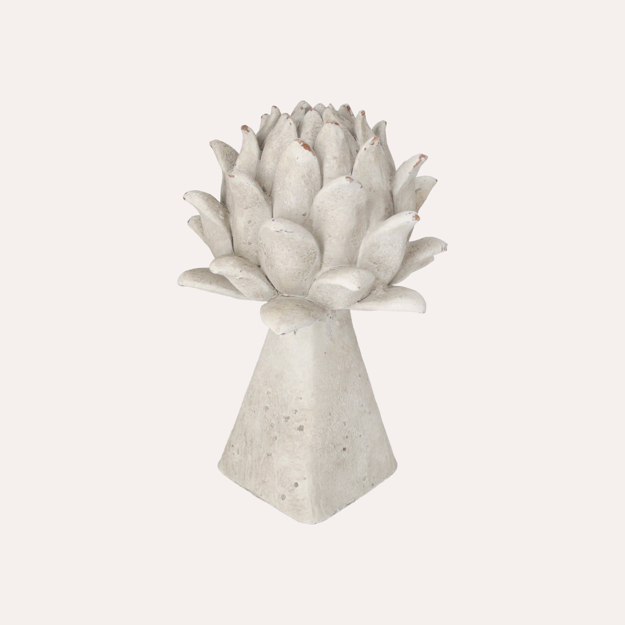 Shabby Chic Pickled Grey Resin Decorative Bud