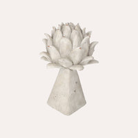 Bocciolo Decorativo in Resina Grigia Decapata Shabby Chic