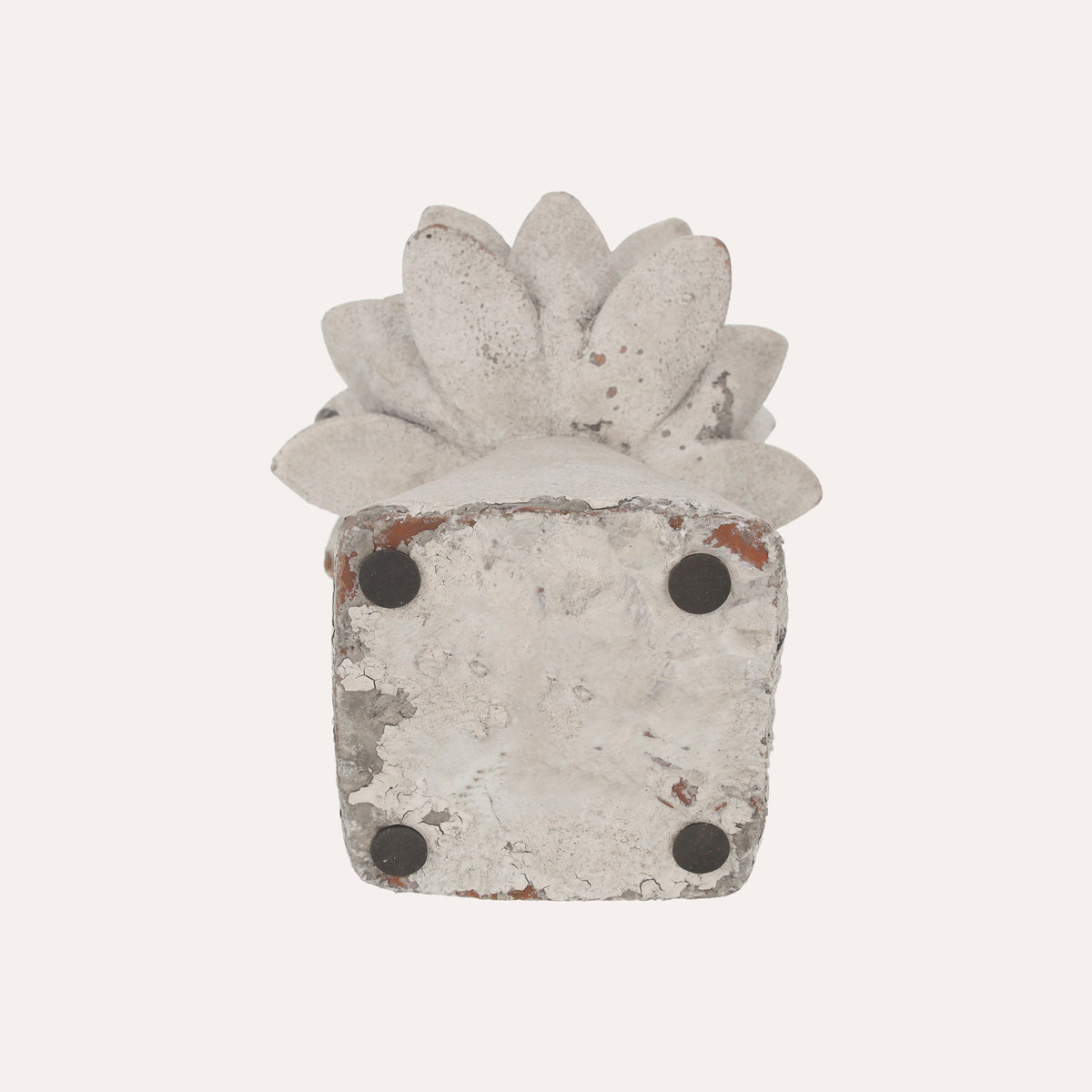 Bocciolo Decorativo in Resina Grigia Decapata Shabby Chic