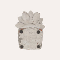 Bocciolo Decorativo in Resina Grigia Decapata Shabby Chic