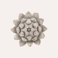 Bocciolo Decorativo in Resina Grigia Decapata Shabby Chic