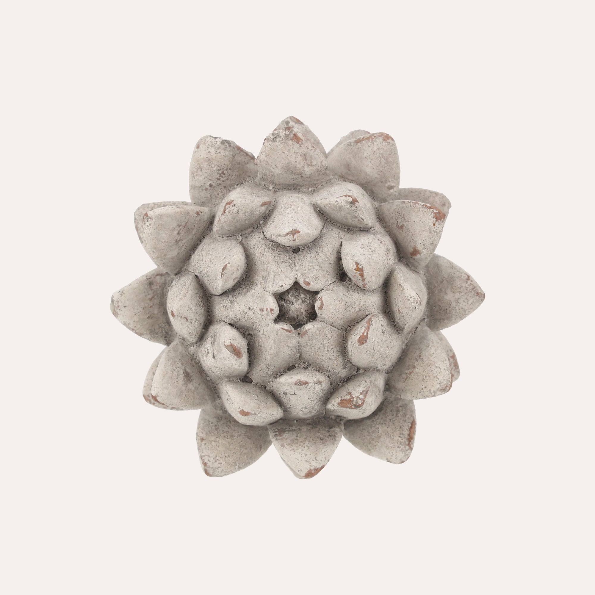 Shabby Chic Pickled Grey Resin Decorative Bud