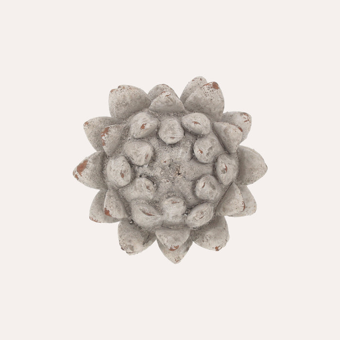 Bocciolo Decorativo in Resina Grigia per Interni ed Esterni