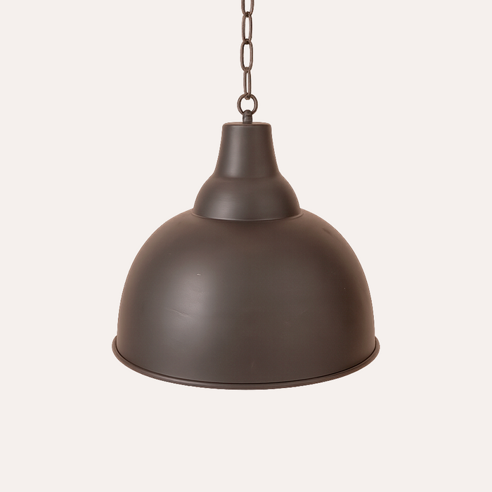 Lampadario a Sospensione in Stile Industriale con Cupola Nera