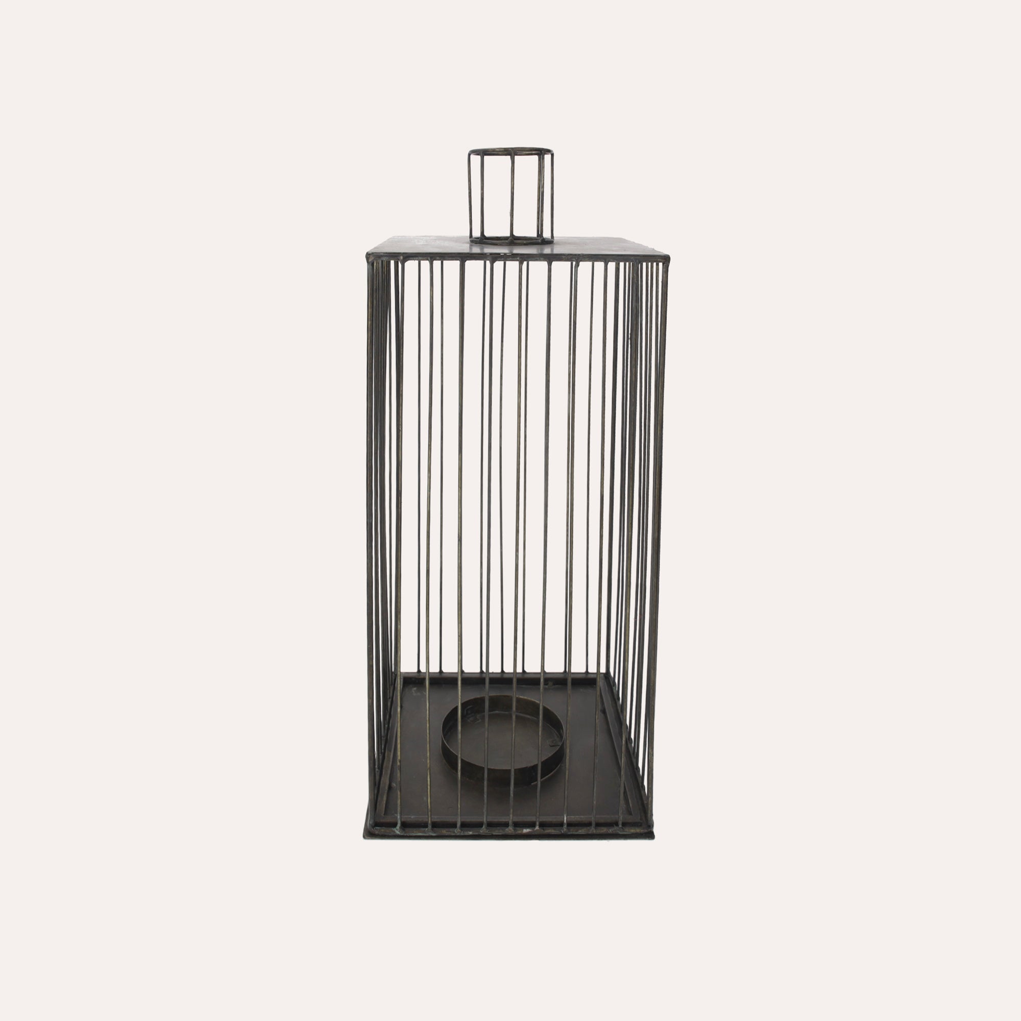 Decorative Black Iron Cage Lantern – For Indoors and Outdoors