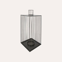 Lanterna Decorativa in Ferro Nero a Gabbia – Per Interni ed Esterni