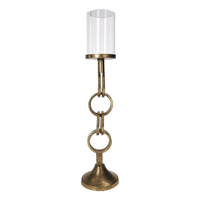 Portacandela in ottone ad anelli
