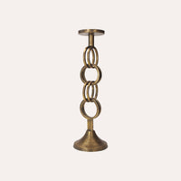 Portacandela in ottone ad anelli