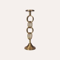 Portacandela in ottone ad anelli