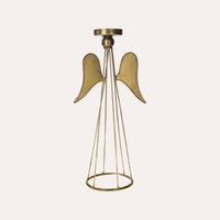 Portacandele in Metallo Oro a Forma di Angelo – Decorazione Elegante