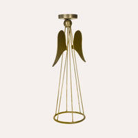 Portacandele in Metallo Oro a Forma di Angelo – Decorazione Elegante