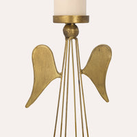 Portacandele in Metallo Oro a Forma di Angelo – Decorazione Elegante