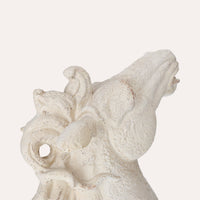Scultura Testa di Cavallo in Resina Bianca – 53x40x15 cm