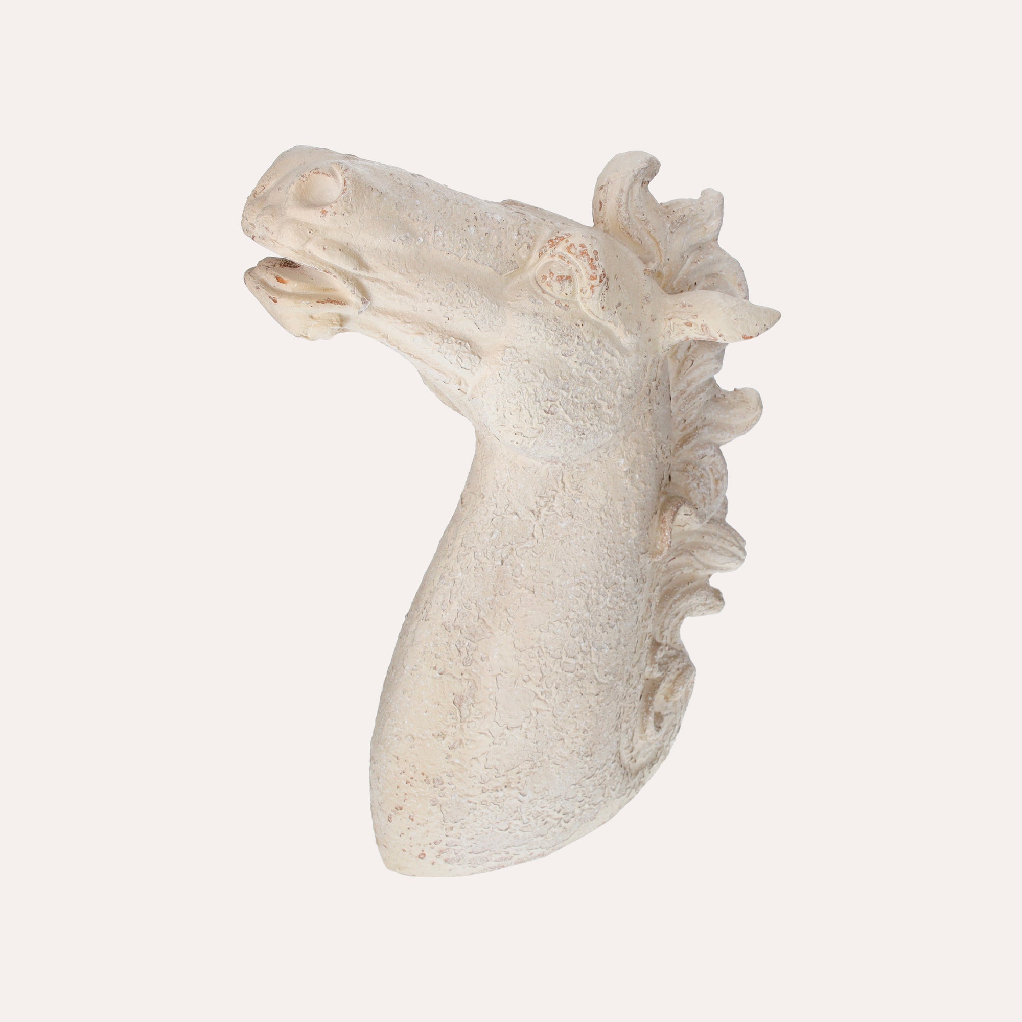 White Resin Horse Head Sculpture – 53x40x15 cm