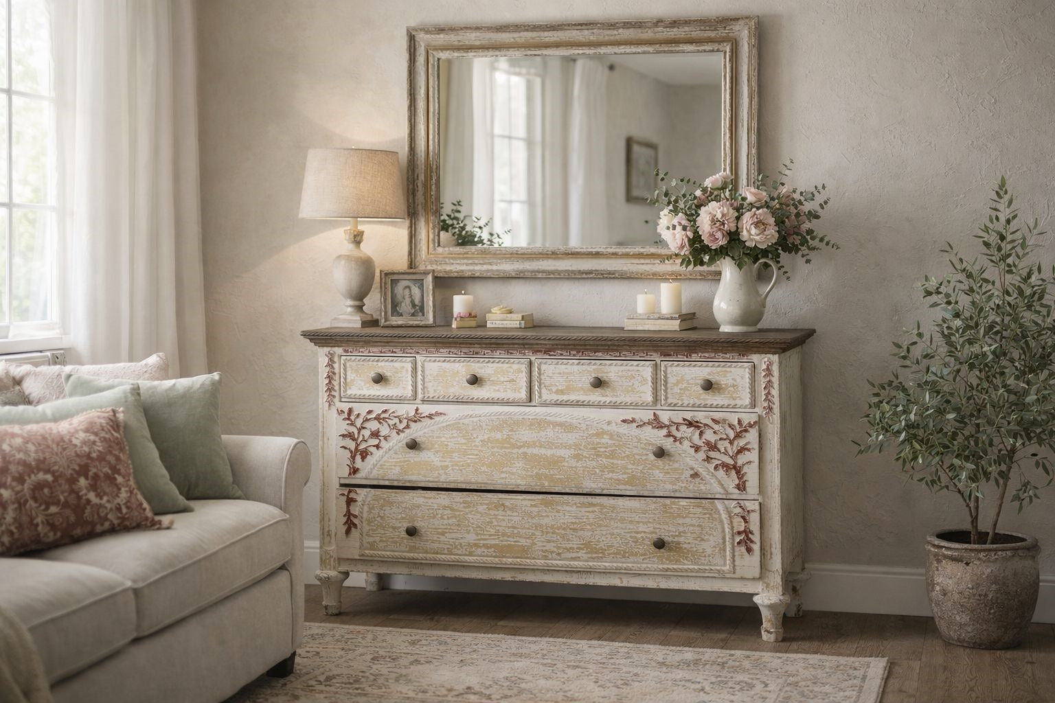 Cassettiera in legno 6 cassetti