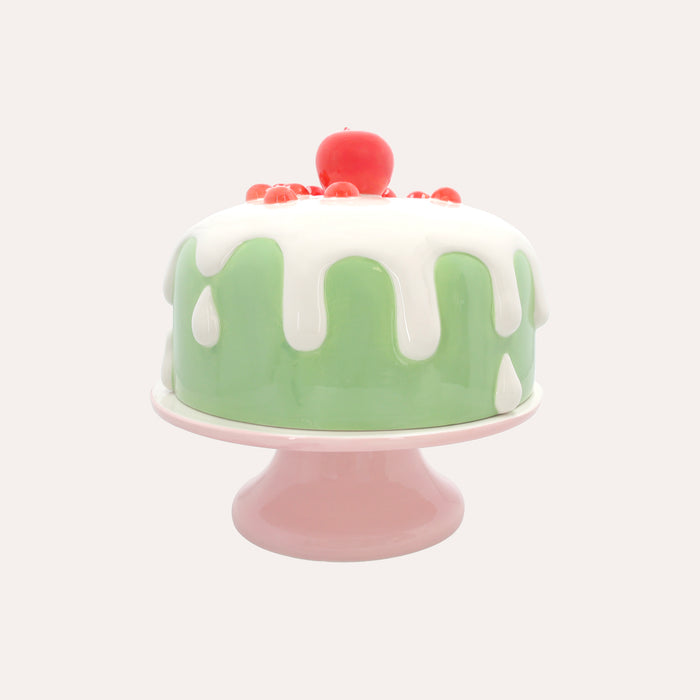 Alzata in Ceramica con Coperchio – Porta Torte Decorativo Ø30 cm