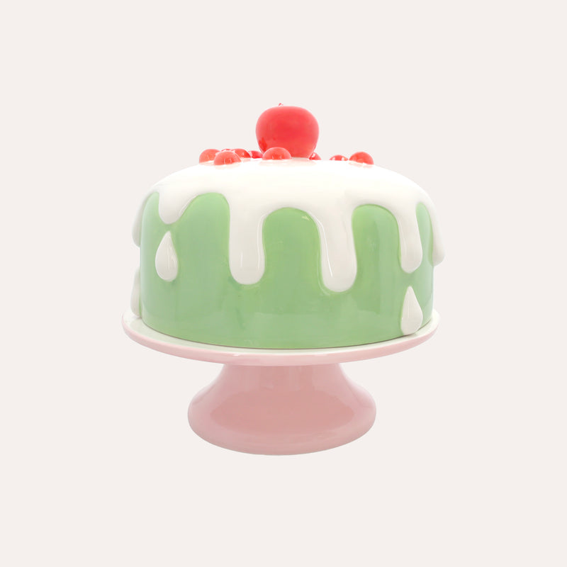 Alzata in Ceramica con Coperchio – Porta Torte Decorativo Ø30 cm