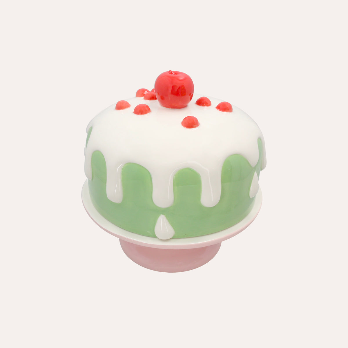 Alzata in Ceramica con Coperchio – Porta Torte Decorativo Ø30 cm