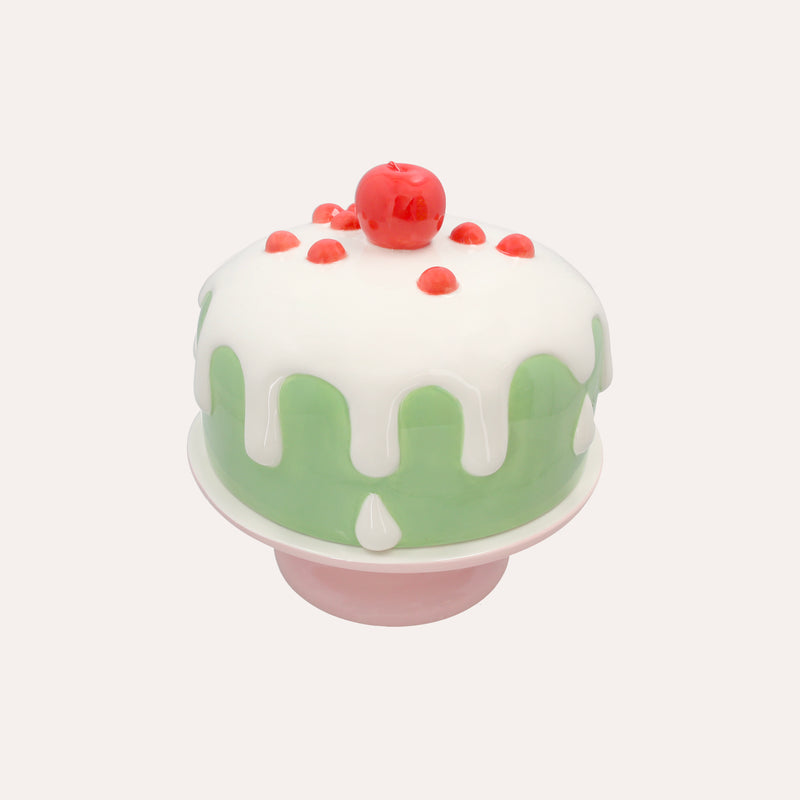 Alzata in Ceramica con Coperchio – Porta Torte Decorativo Ø30 cm