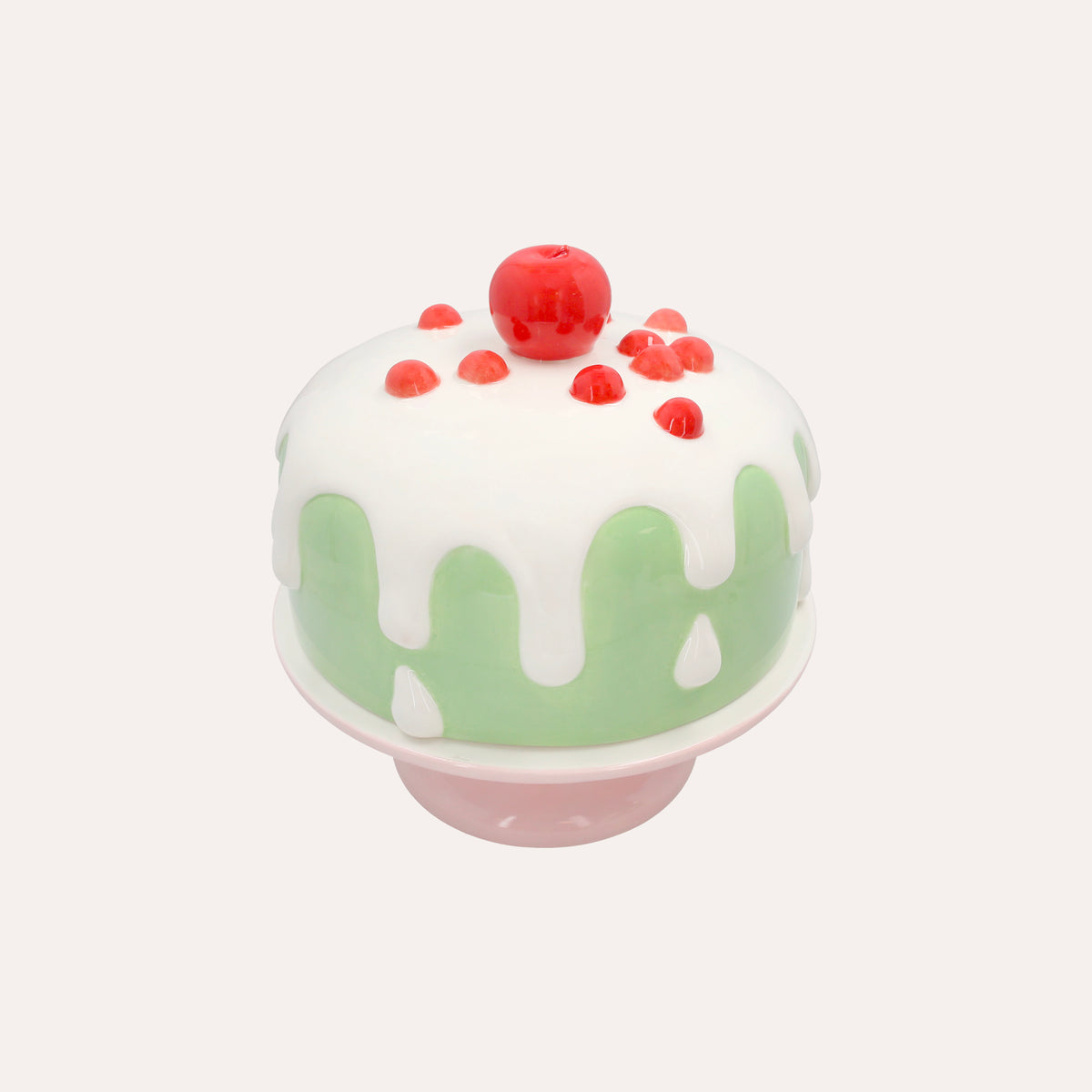 Alzata in Ceramica con Coperchio – Porta Torte Decorativo Ø30 cm